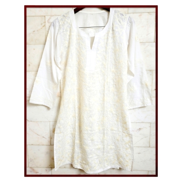Other - White Embroidered Kurti